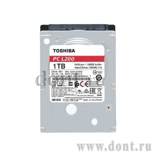 2,5 Toshiba 1TB HDWL110UZSVA L200 SATA 5400 2.5